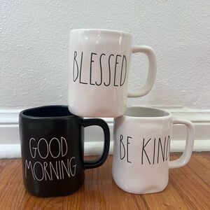 Rae Dunn Inspirational Mug Trio - Black and White